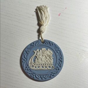 Vintage Wedgwood Blue and Cream Ornament